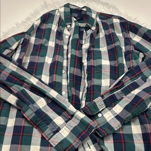 Jcrew Plaid Button-Down Shirt Size Medium